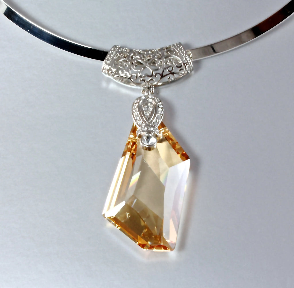 "Girls' Night Out" - Swarovski Crystal and Sterling Silver Choker Necklace