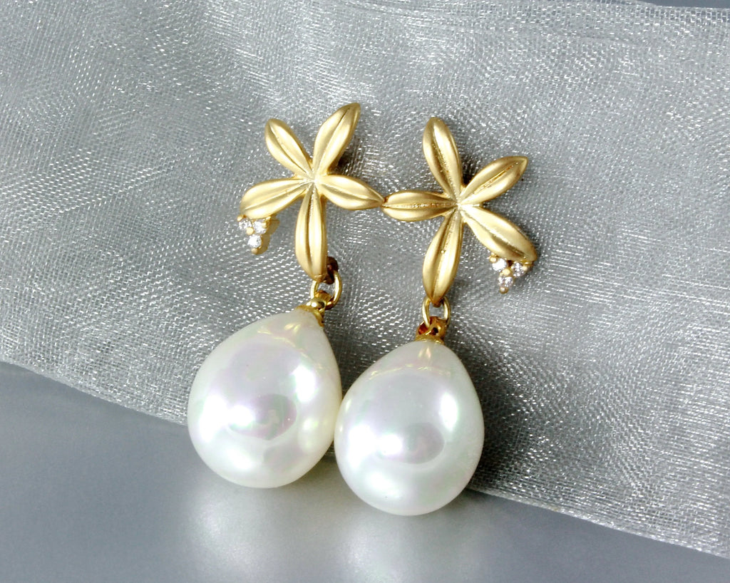 "Ayda" - Pearl Bridesmaids Earrings