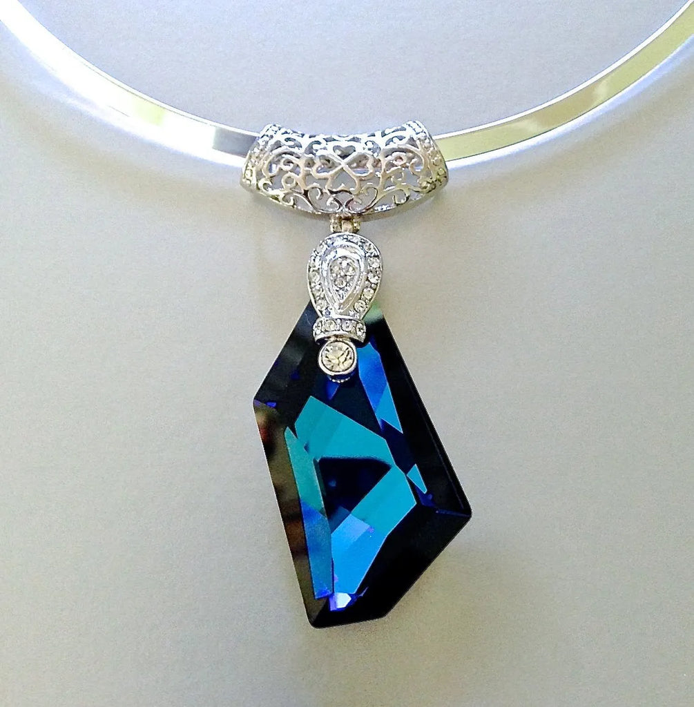 "Girls' Night Out" - Swarovski Crystal and Sterling Silver Choker Necklace