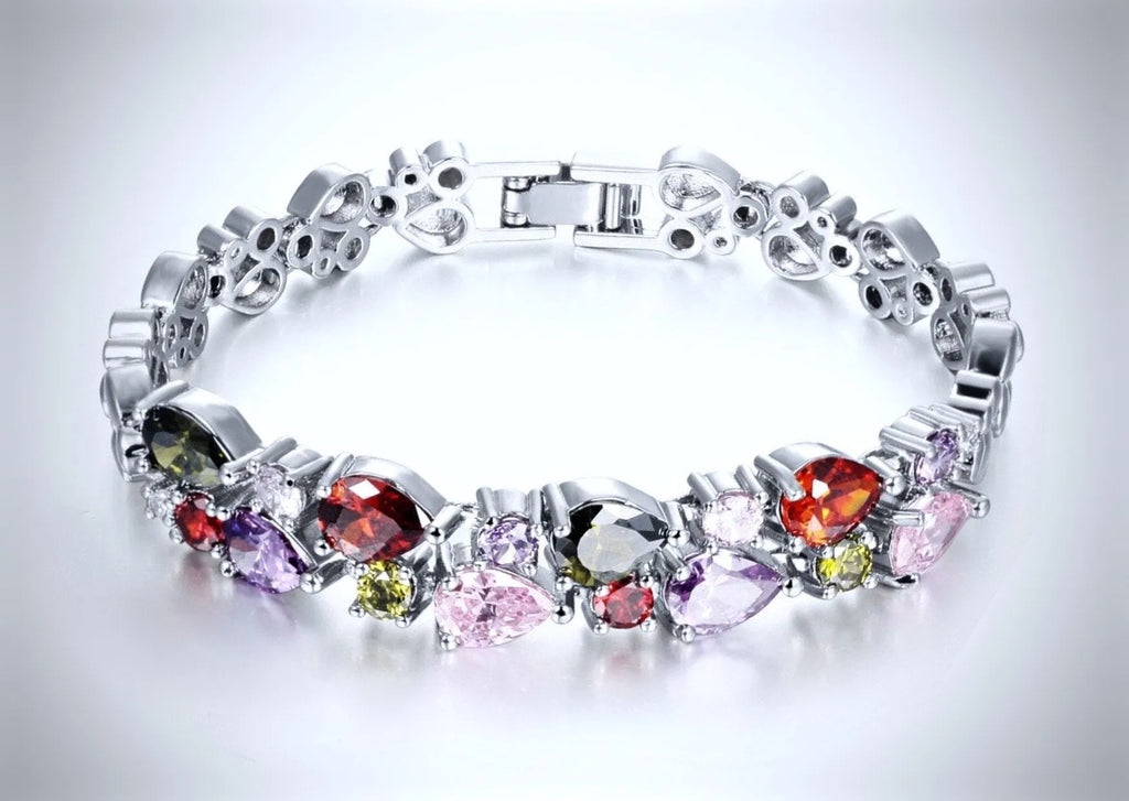 "Faith" - Pastel Cubic Zirconia Bracelet