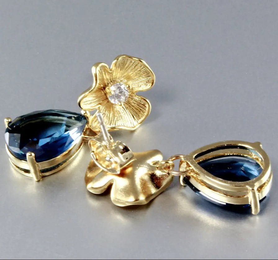 Wedding Jewelry - London Blue Cubic Zirconia Earrings