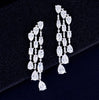 Ornella - Elegant Silver CZ Bridal Earrings | ADORA by Simona