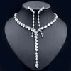 Wedding Jewelry - Silver Cubic Zirconia Bridal Jewelry Set