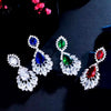 Wedding Jewelry | Silver Cubic Zirconia Bridal Earrings - Choose Your Color