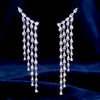 Cascading CZ Bridal Earrings | Elegant Statement Wedding Earrings
