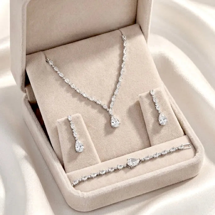 Marion - CZ Bridal 3-Piece JewelrySet | ADORA by Simona