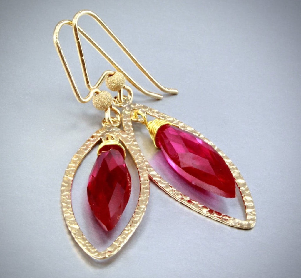 "Diana" - Cubic Zirconia and 14K Gold-Filled Earrings - More Colors Available