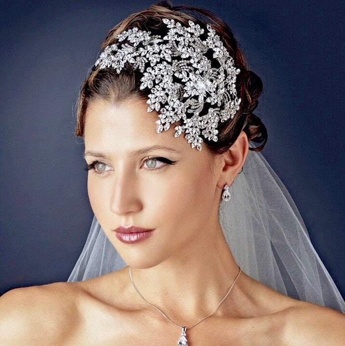 Wedding Hair Accessories 1920s Style Crystal Bridal Hair Accessory