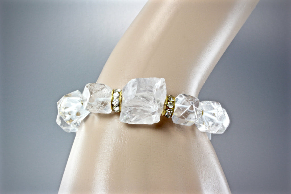 "Ice" - Crystal Quartz Bridal Bracelet