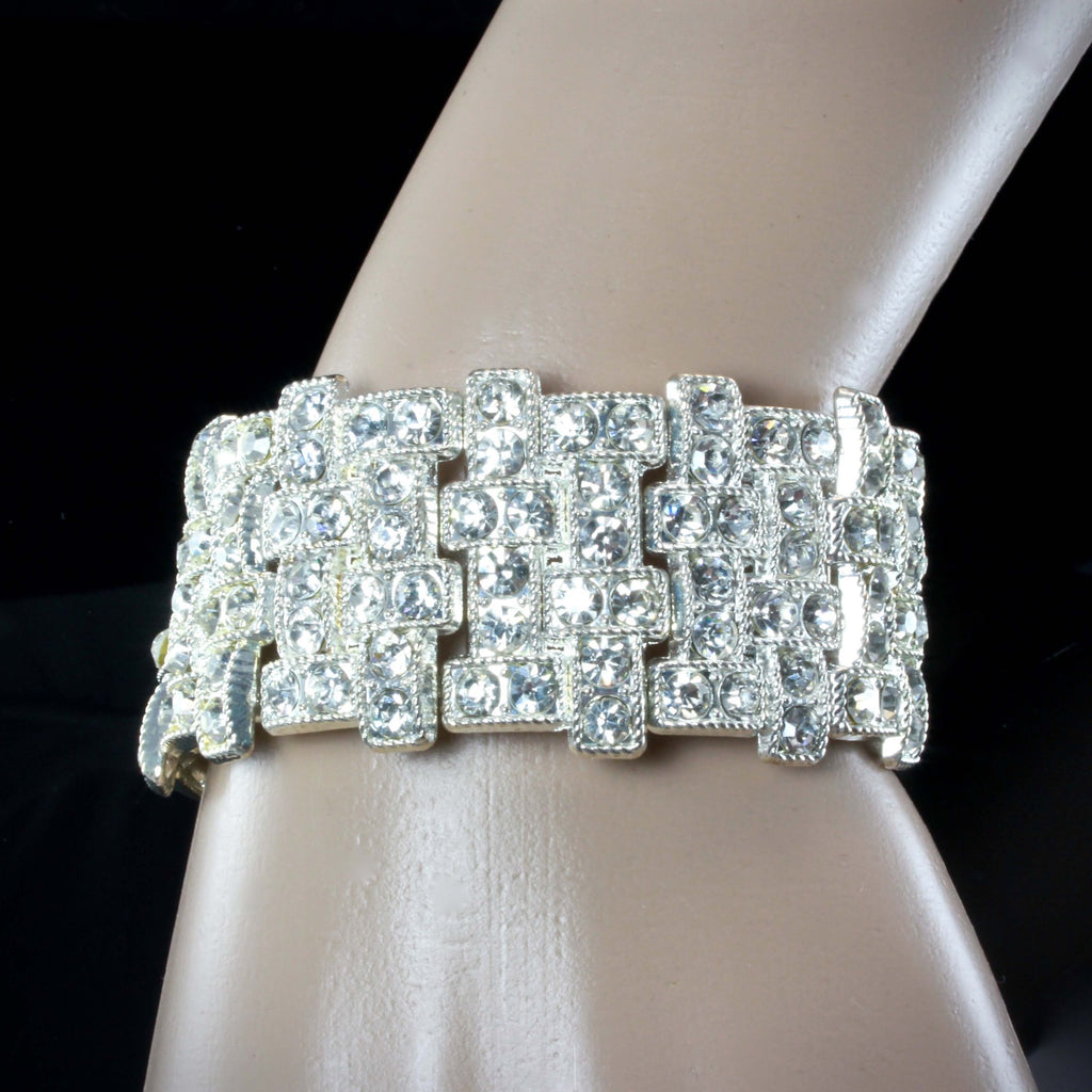 "Adele" - Crystal Silver Bridal Bracelet