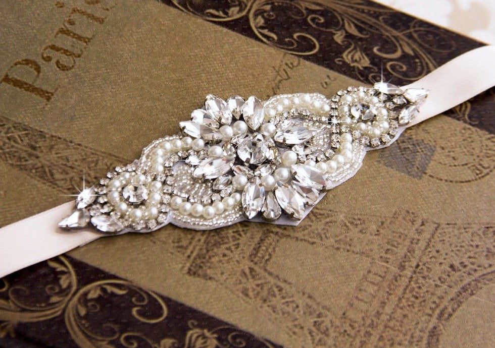 Wedding Jewelry - Pearl and Crystal Wedding Wrist Corsage Cuff Bracelet - Available in Silver and Rose Gold