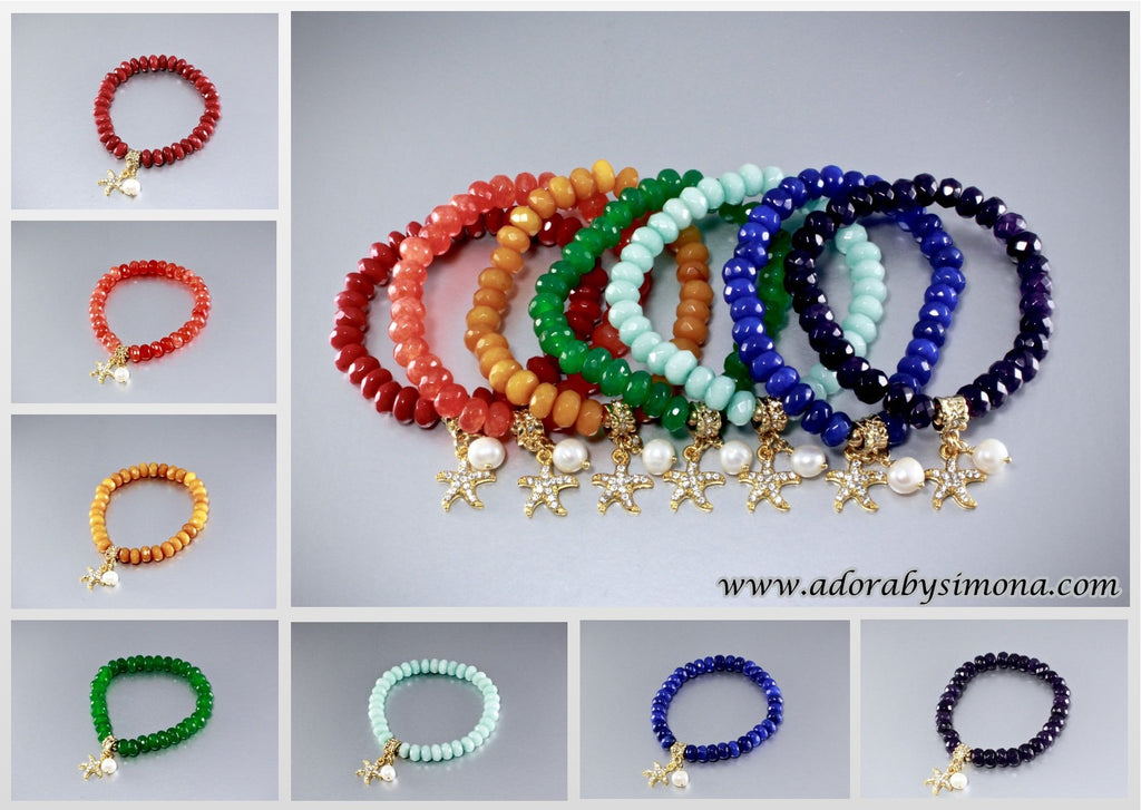 "ArcEnCiel" - Rainbow Bridesmaids Bracelets 