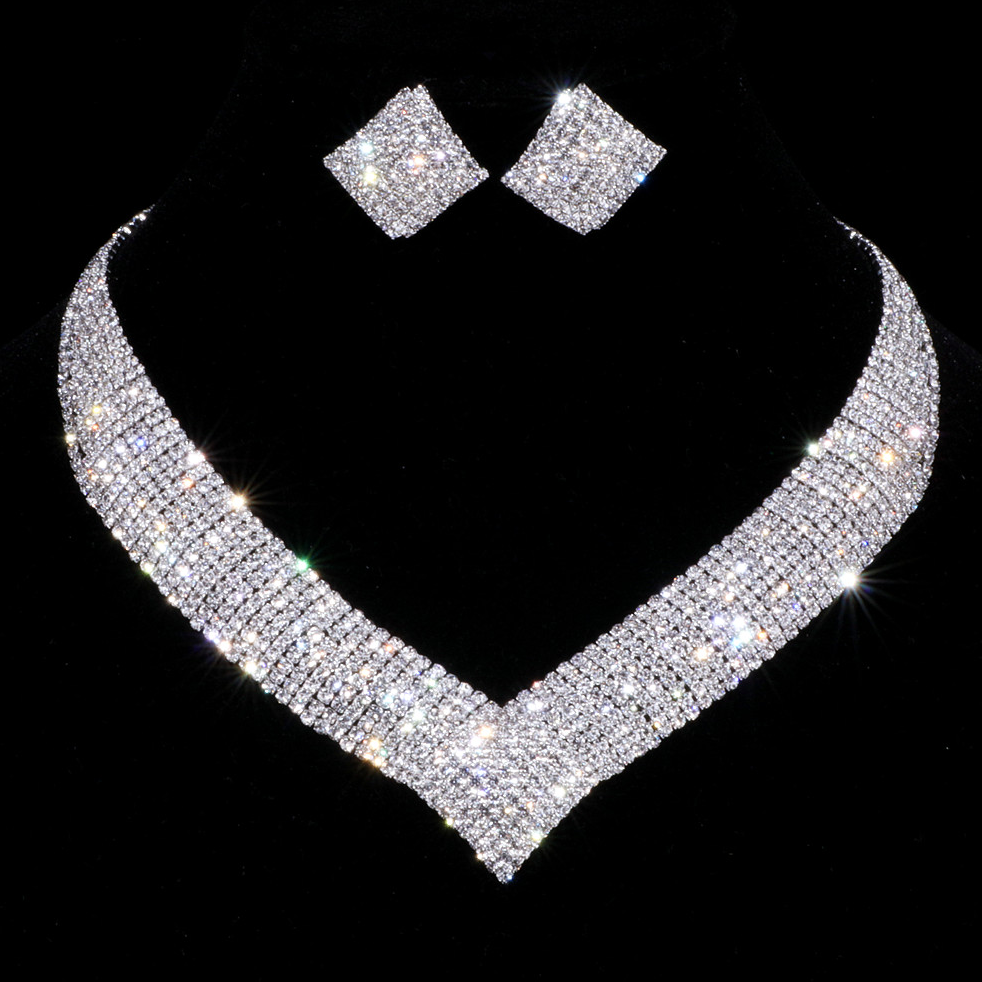 "Melinda" - Silver Cubic Zirconia Bridal Jewelry Set