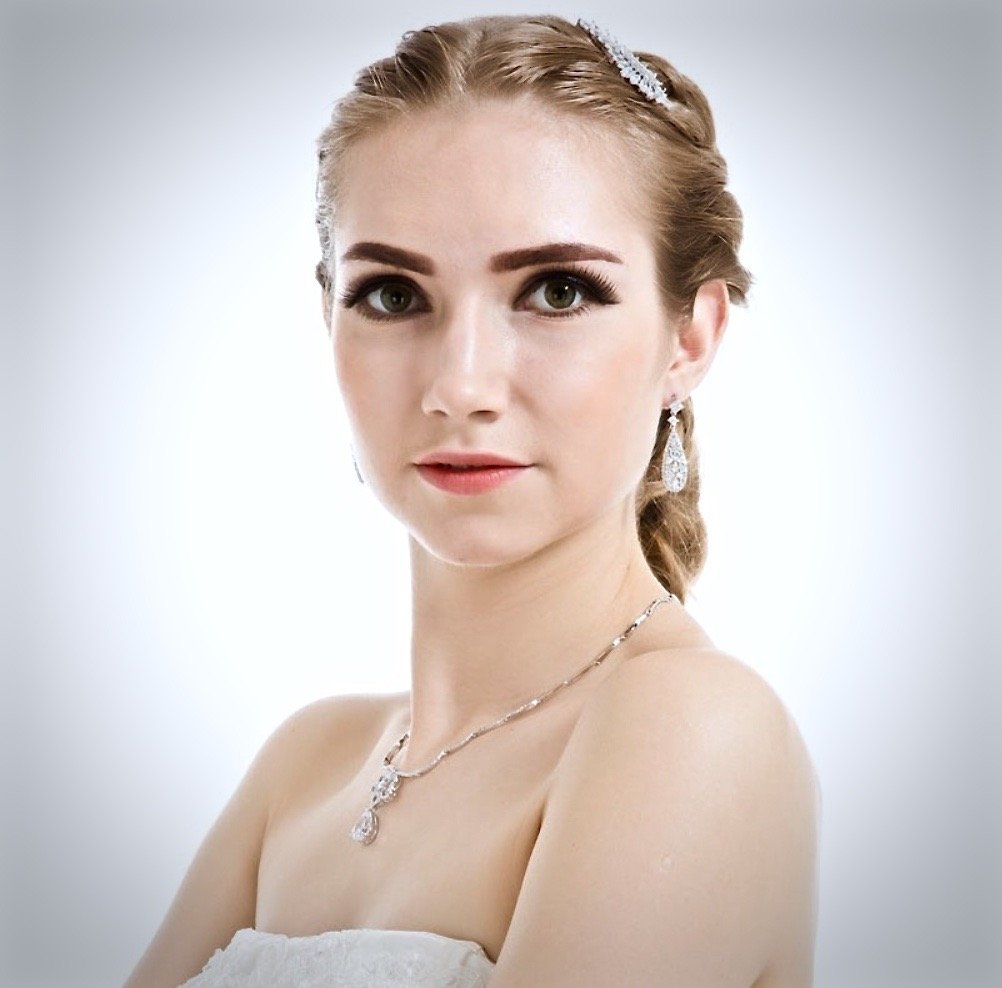 "Raquel" - Cubic Zirconia Bridal Earrings