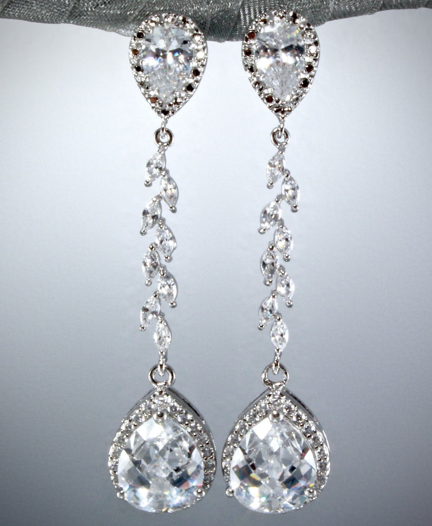 "Vera" - Cubic Zirconia Bridal Earrings