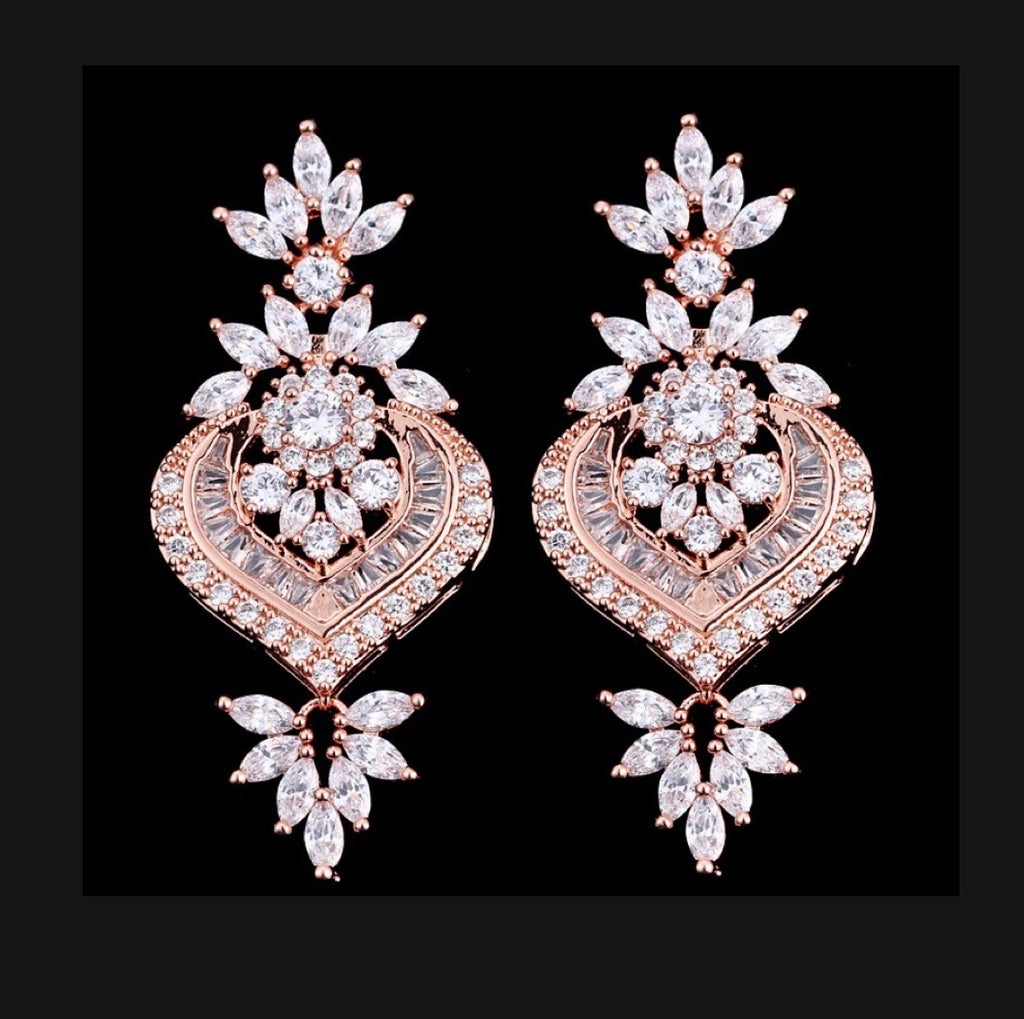 Wedding Jewelry Art Deco CZ Bridal Earrings Available in