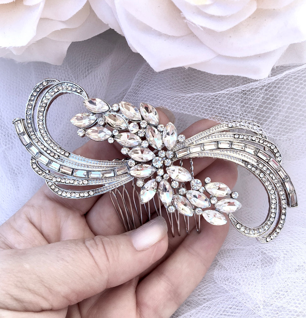 Wedding Hair Accessories - Austrian Crystal Bridal Hair Comb