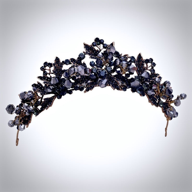 Wedding Hair Accessories - Victorian Gothic Black Bridal Tiara