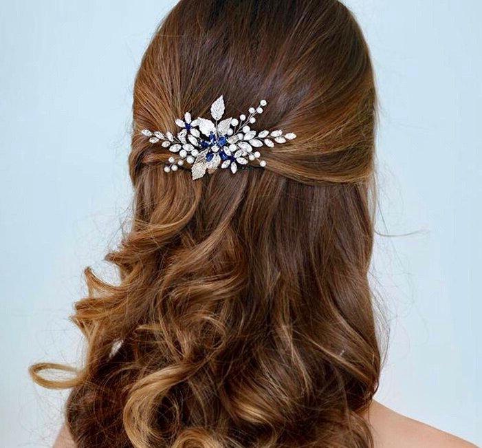 Wedding Hair Accessories - Pearl and Crystal Bridal Hair Comb - More Colors Available