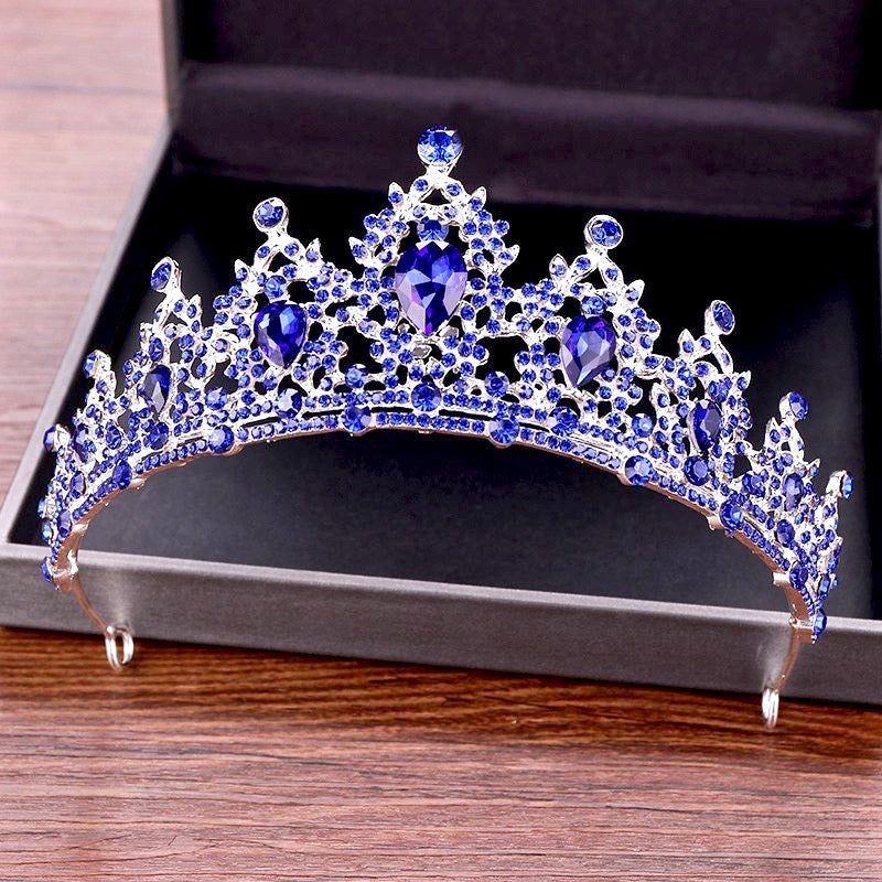 Wedding Hair Accessories - Blue Crystal Bridal Tiara | ADORA by Simona