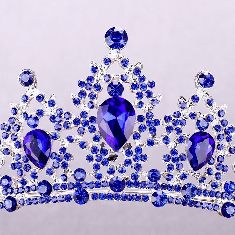 Wedding Hair Accessories - Blue Crystal Bridal Tiara | ADORA by Simona