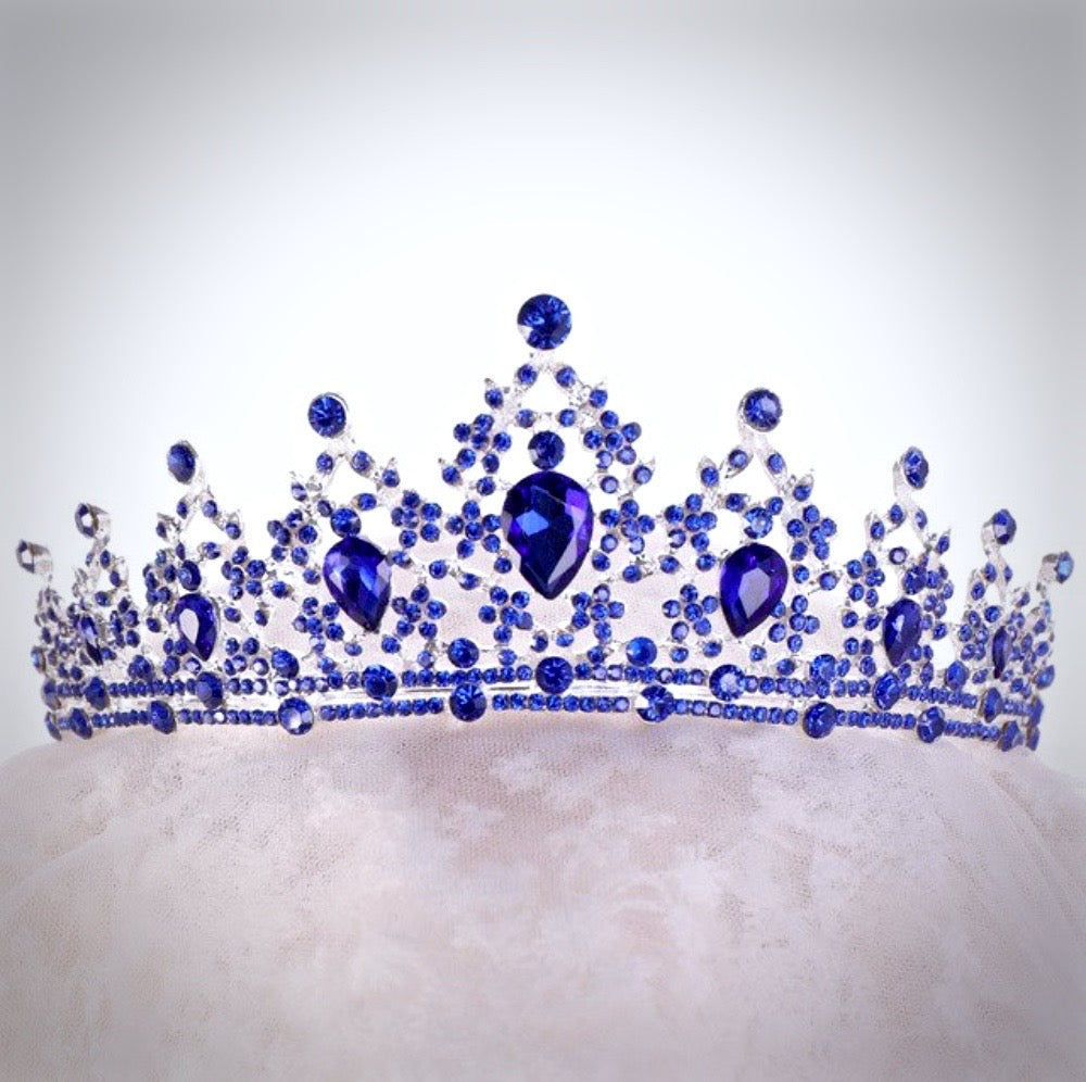 Wedding Hair Accessories - Blue Crystal Bridal Tiara | ADORA by Simona