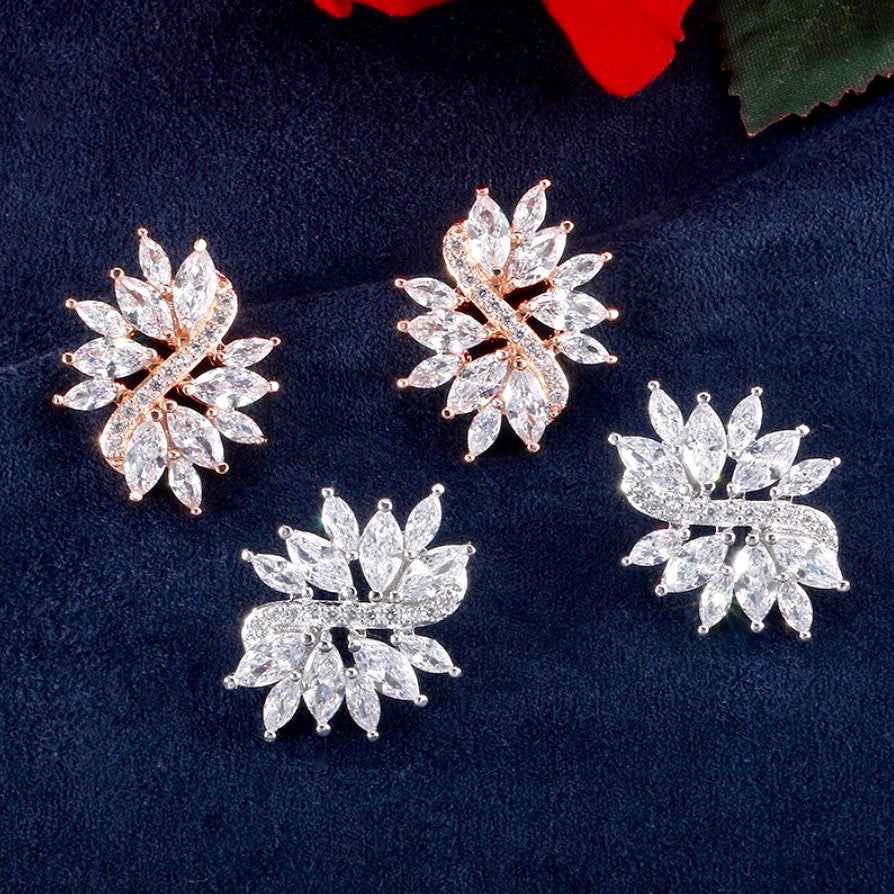 Wedding Jewelry - Cubic Zirconia Bridal Jewelry Set - Available in Silver and Rose Gold