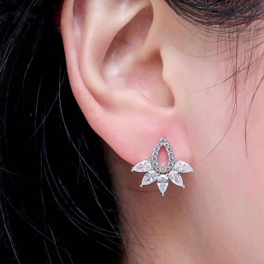 Wedding Jewelry - Cubic Zirconia Bridal Stud Earrings
