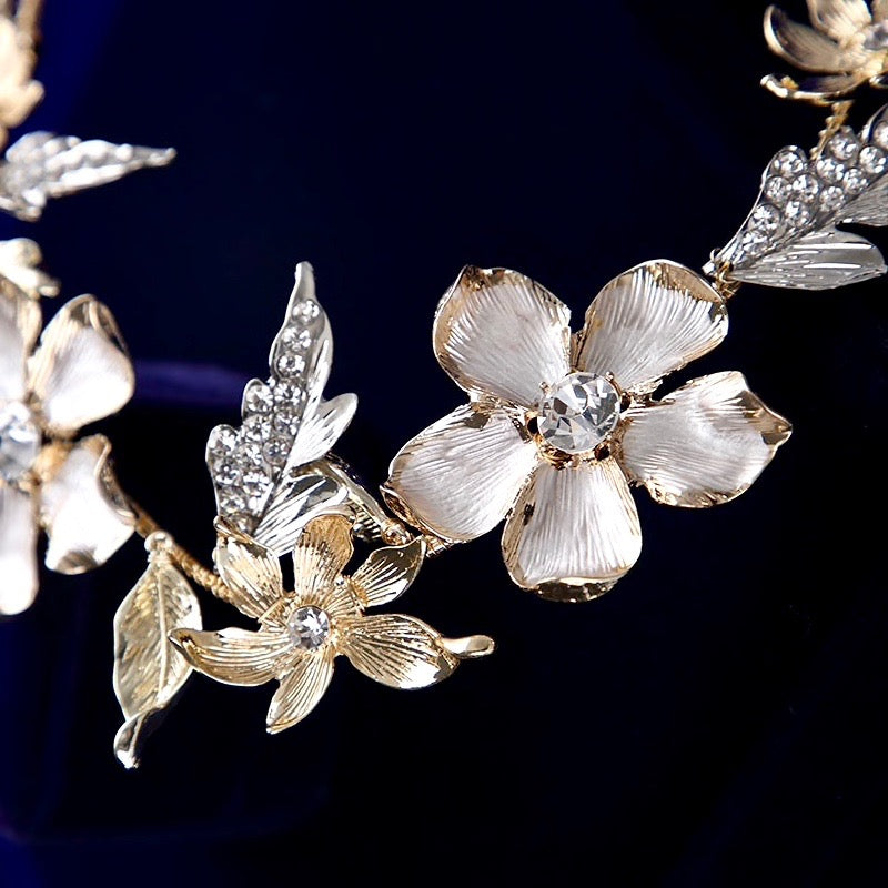 "Sedona" - Gold Crystal Bridal Headband