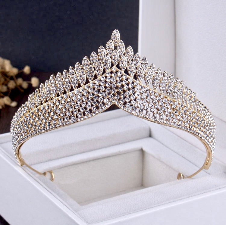 Wedding Jewelry and Accessories - Bridal 3-Piece Jewelry Set With Tiara - Available in Gold and Silver