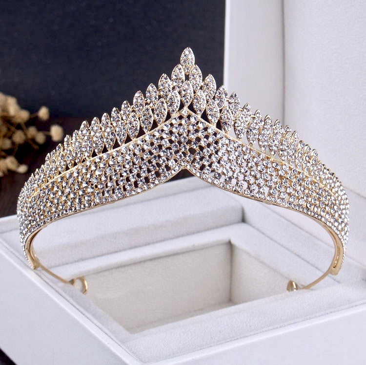 Wedding Jewelry and Accessories - Crystal Bridal Tiara - Available in Gold and Silver