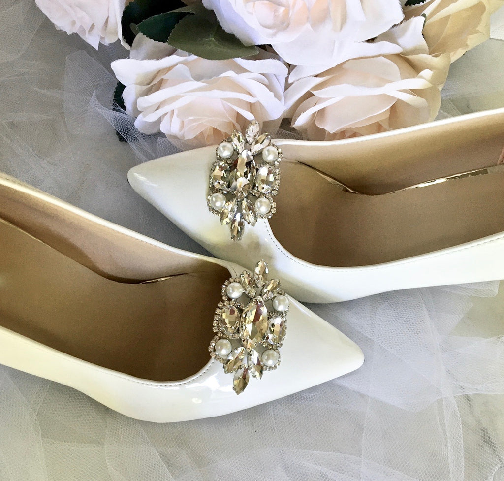 Wedding Accessories - Pearl and Crystal Bridal Shoe Clips