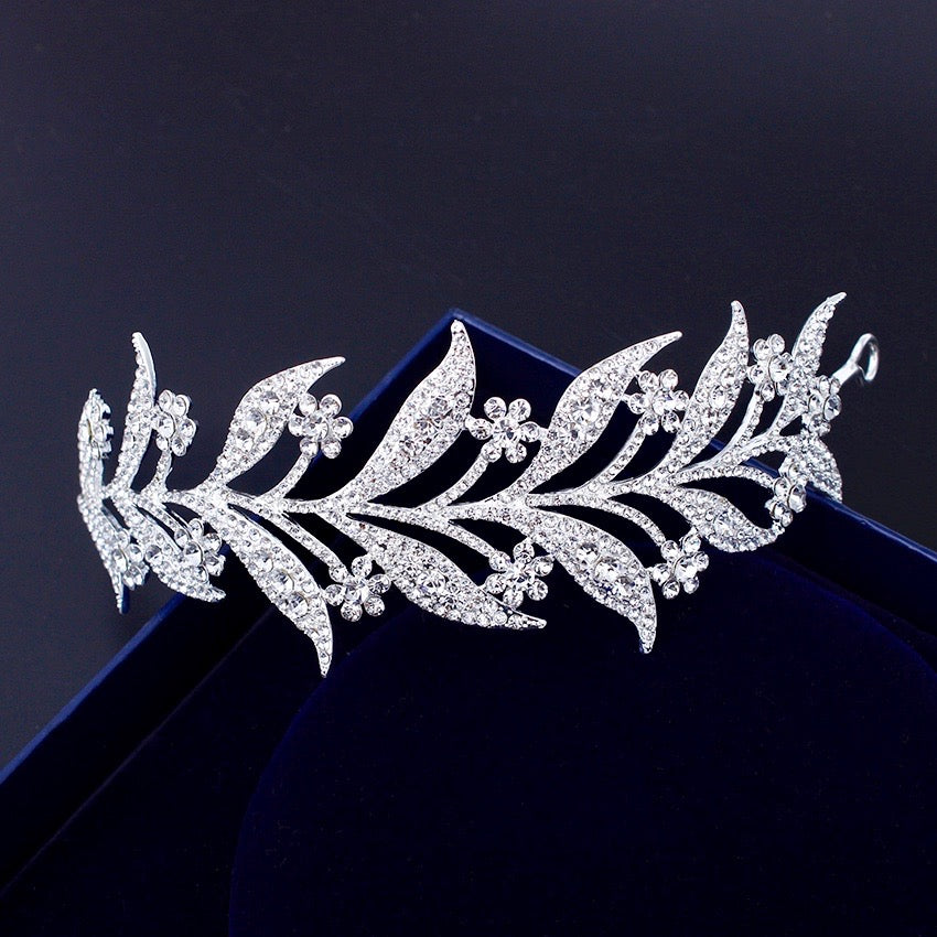 Wedding Hair Accessories - Micro-Pave Crystal Bridal Tiara Headband - Available in Silver, Rose Gold and Yellow Gold