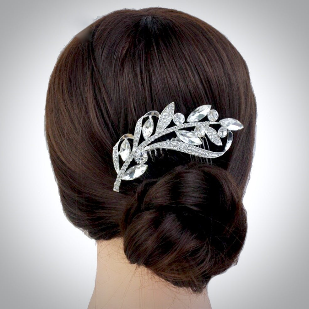 Wedding Hair Accessories - Crystal Bridal Hair Comb - Available in Silver and Gold