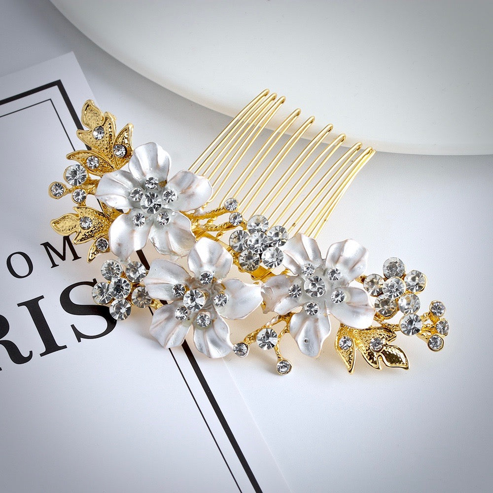 Wedding Hair Accessories - Crystal Bridal Hair Comb - Available in Gold and Silver