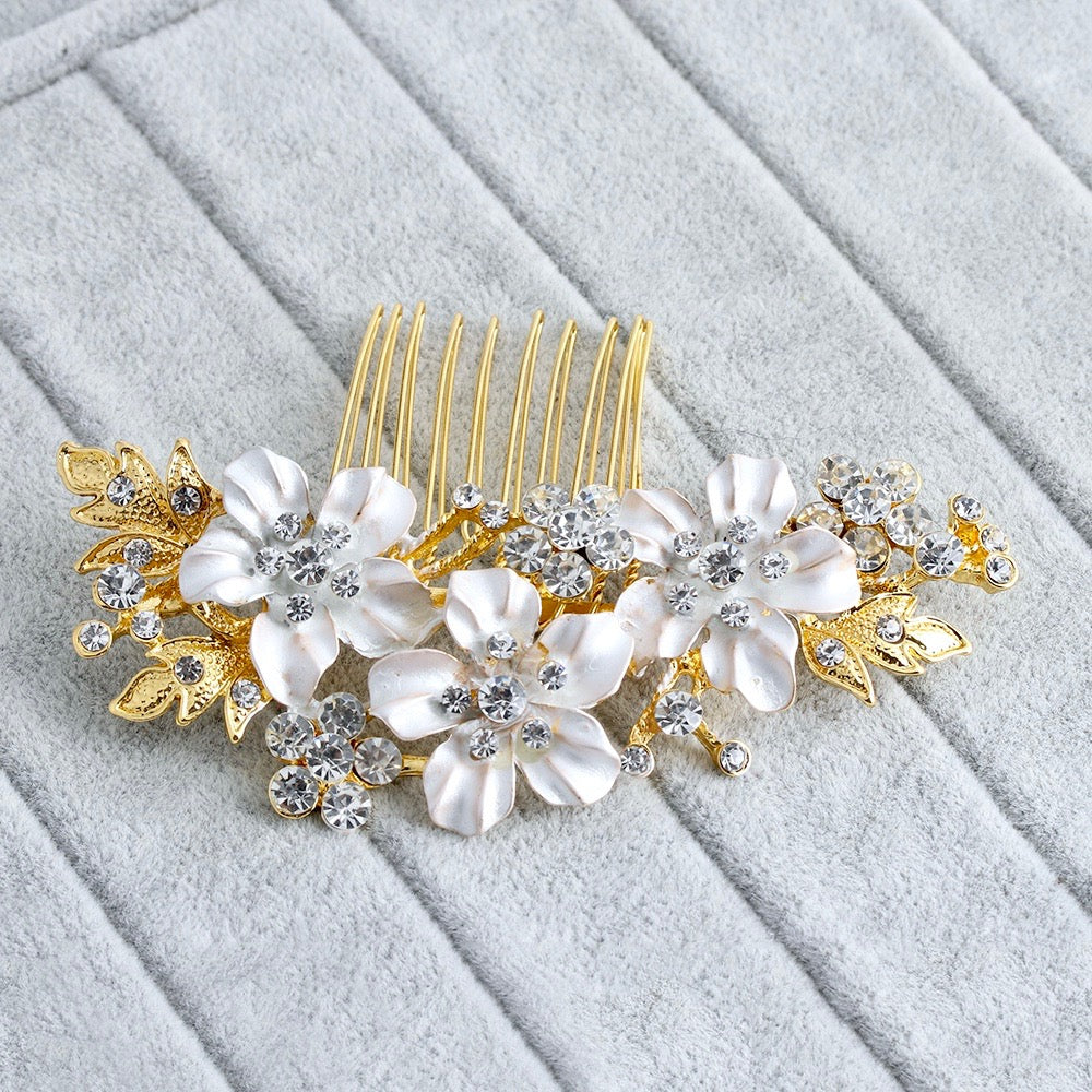 Wedding Hair Accessories - Crystal Bridal Hair Comb - Available in Gold and Silver