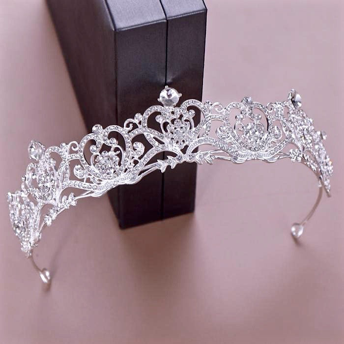 Wedding Hair Accessories - Rhinestone Bridal Tiara - Available in Rose Gold and Silver