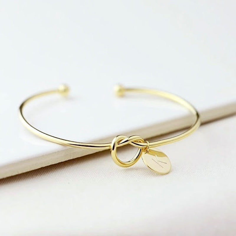 Bridal Party Gifts - Knot Bracelet - Available in Silver, Rose Gold and Yellow Gold