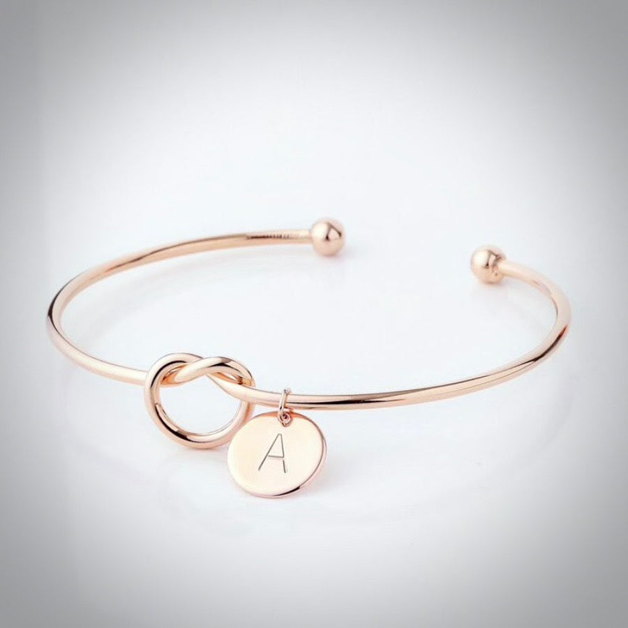 Bridal Party Gifts - Knot Bracelet - Available in Silver, Rose Gold and Yellow Gold