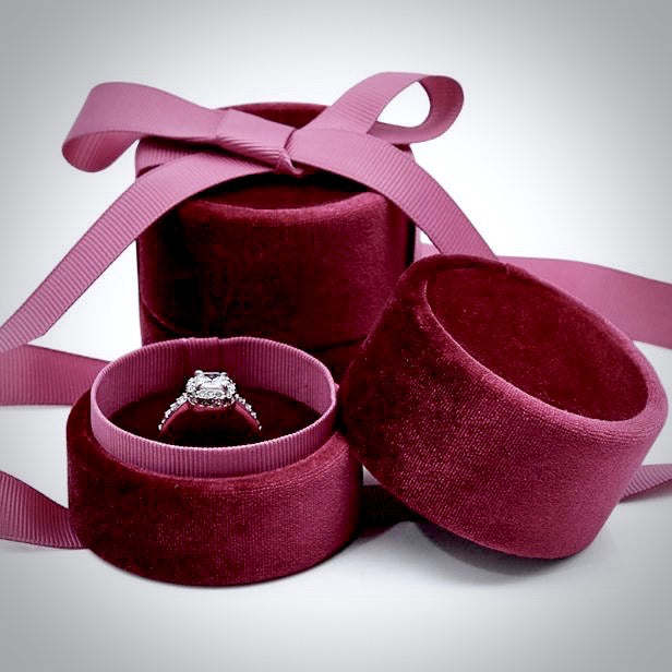 Wedding Accessories - Velvet Ring Box - More Colors Available