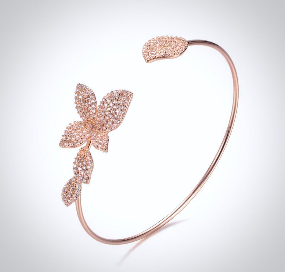 Wedding Jewelry - Cubic Zirconia Bridal Bracelet - Available in Silver, Rose Gold and Yellow Gold 