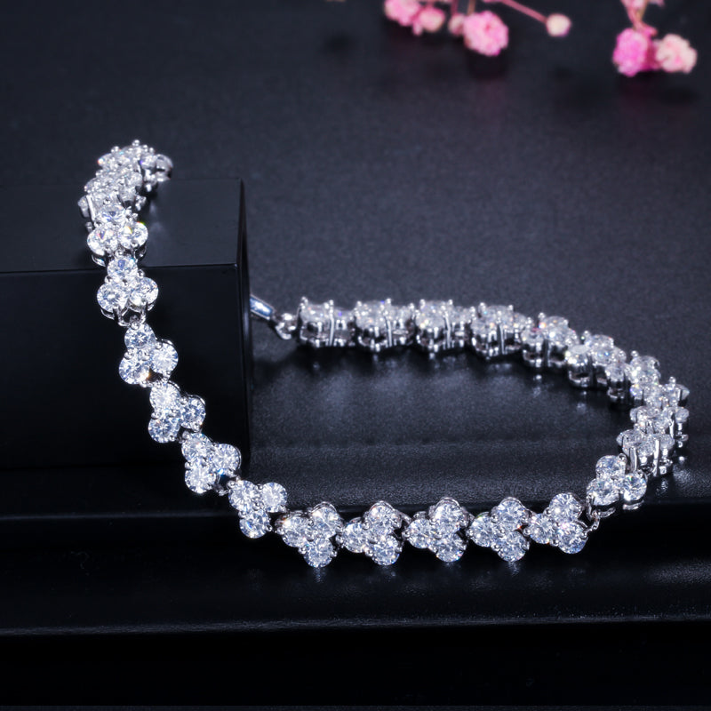 Wedding Jewelry - Cubic Zirconia Bracelets - Available in Silver, Yellow Gold and Rose Gold