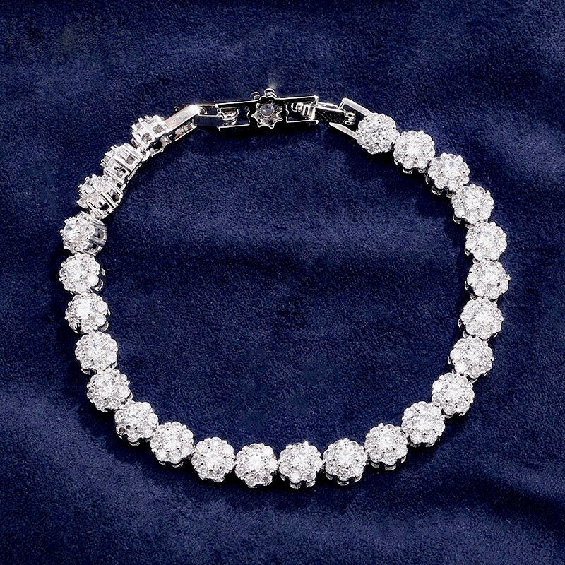 Wedding Jewelry - Cubic Zirconia Bridal Bracelet - Available in Rose Gold and Silver