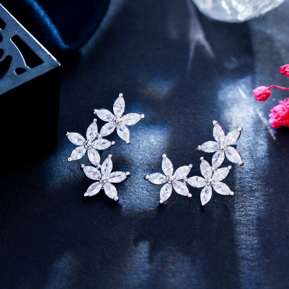 Wedding Jewelry - CZ Bridal Earrings, Bridesmaids Gift