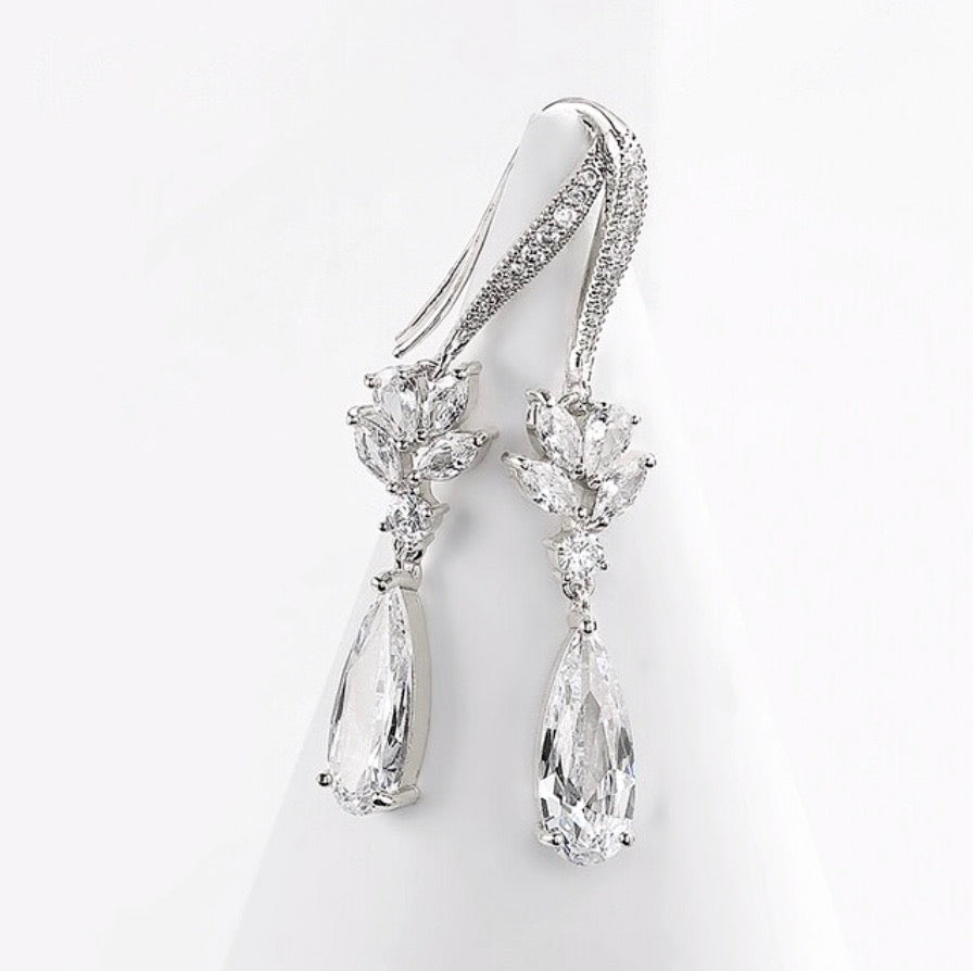 Wedding Jewelry - Cubic Zirconia Bridal Jewelry Set - Available Silver, Rose Gold and Yellow Gold