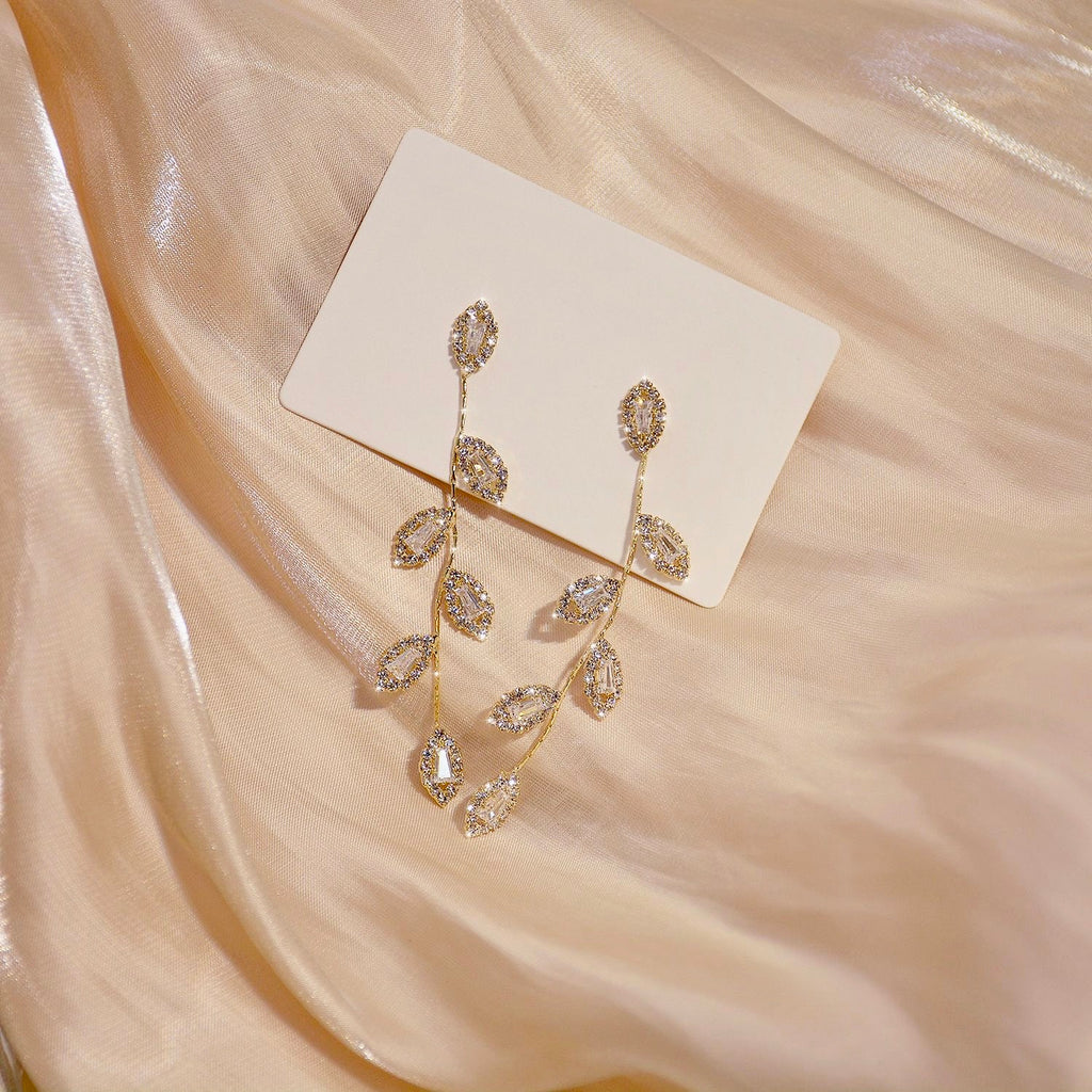 Wedding Jewelry - Cubic Zirconia Bridal Earrings - Available in Gold and Silver