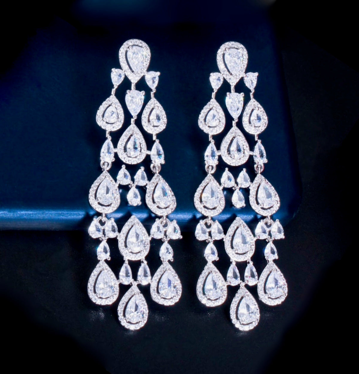 Matching Luxury Bridal Earrings to a White Dress