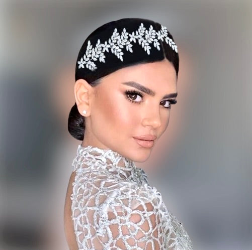 Wedding Hair Accessories - CZ Bridal Tiara Headdress / Headband - Available in Silver, Rose Gold and Yellow Gold