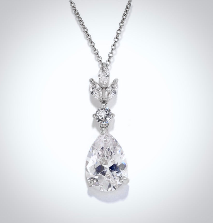 Wedding Jewelry - Cubic Zirconia Bridal Jewelry Set - Available Silver, Rose Gold and Yellow Gold