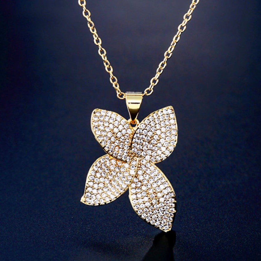 Wedding Jewelry - Cubic Zirconia Bridal Necklace - Available in Silver, Rose Gold and Yellow Gold